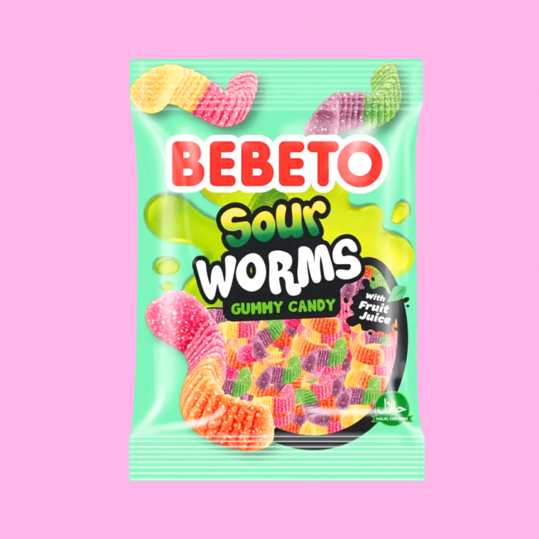 BEBETO Sour Gummy Worms
