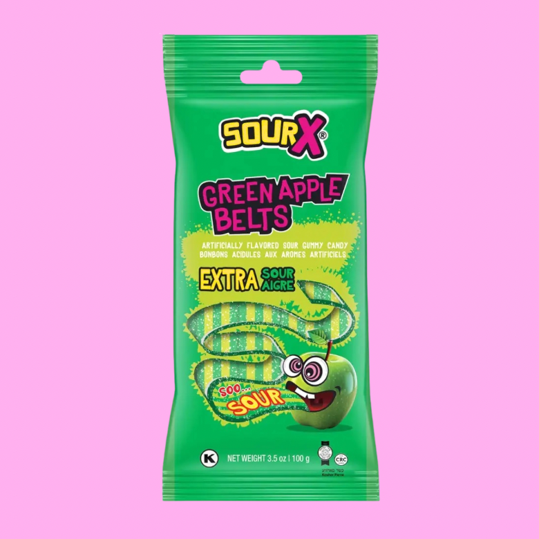 SOURX Extra Sour Green Apple Belts